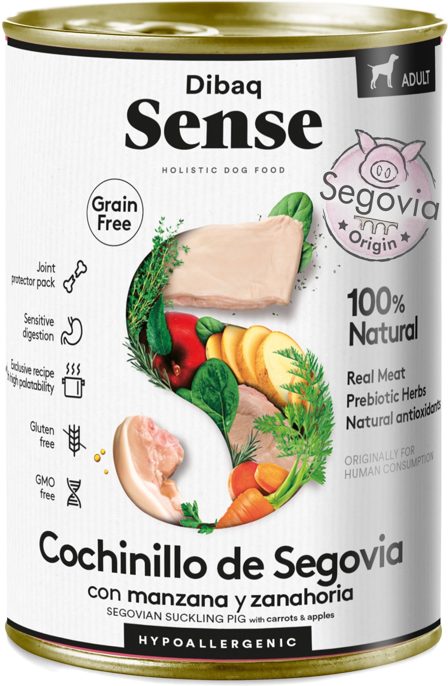 Dibaq Sense Perro Adult Grain Free Cochinillo Segoviano Latas 380 gr