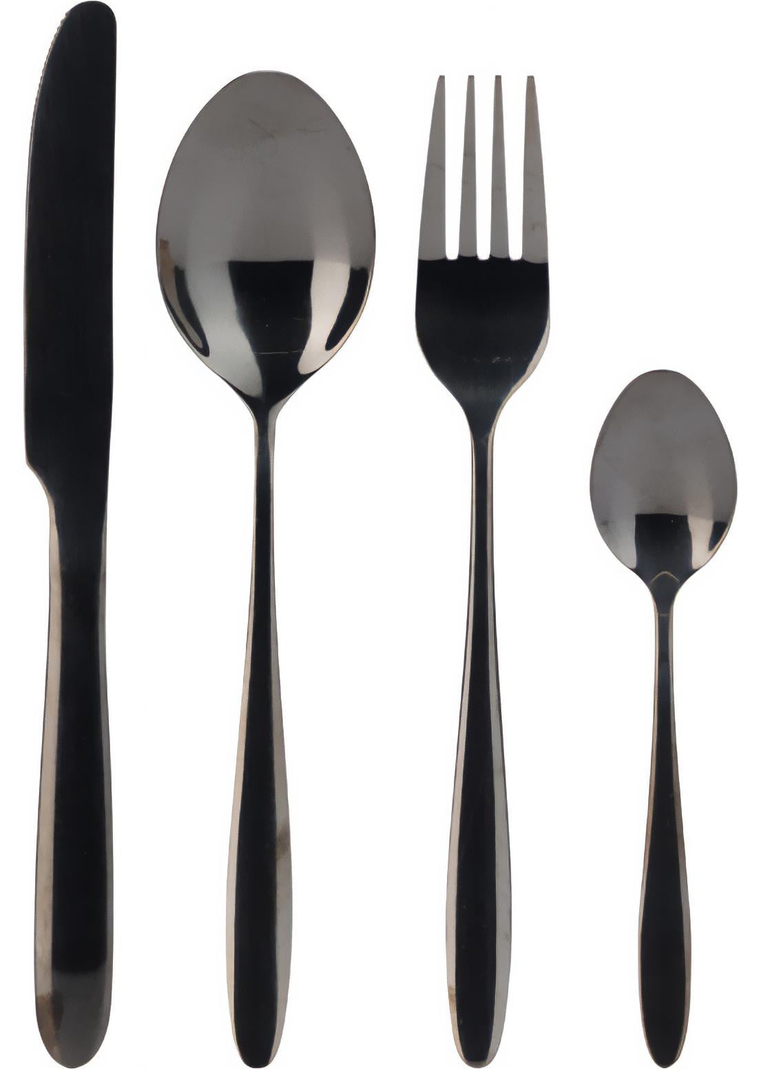 EH Excellent Houseware RVS bestekset 24-delig Zwart