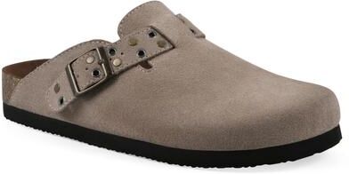 Women's Benben Footbeds Clog by White Mountain in Taupe Suede (Size 8 M)