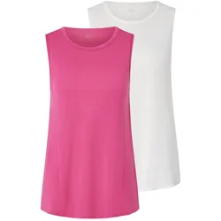 Tchibo - 2 Sport-Tops - Damen - Gr. L - pink