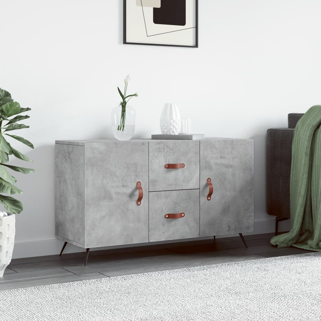 George Oliver Guerrette 100 cm W Sideboard Concrete Grey 60cm H X 100cm W X 36cm D