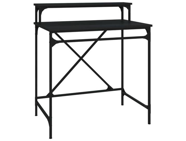 vidaXL Bureau noir 80x50x90 cm bois composite et fer