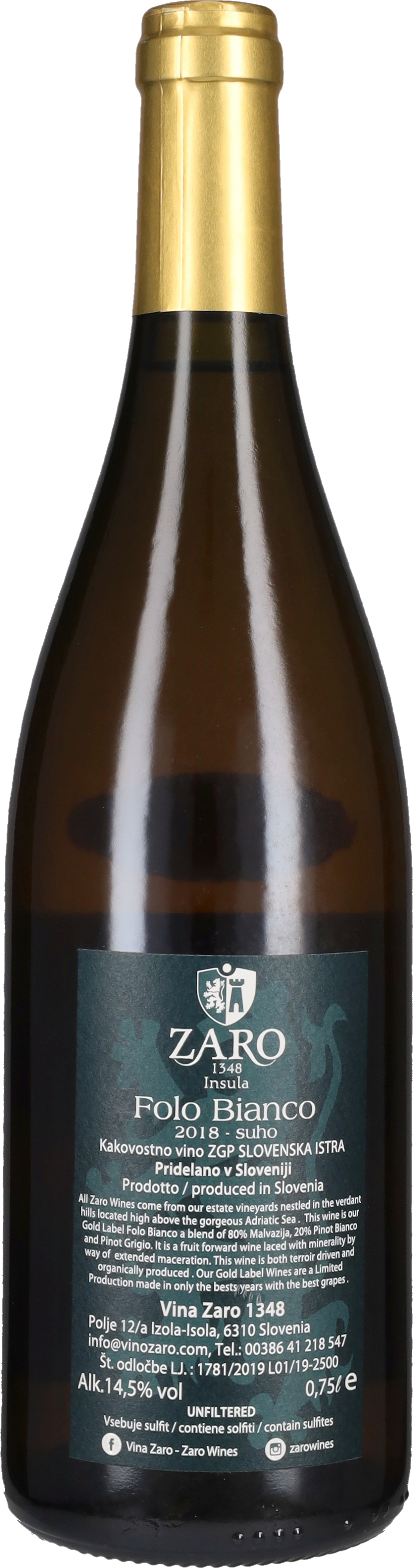Folo Bianco Vina Zaro 2018