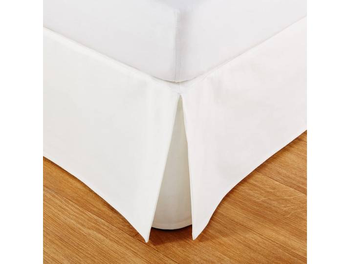 Cache-sommier 160x200 en coton ivoire