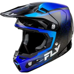 Fly Racing Formula S Carbon Protocol, Motocrosshelm - Carbon/Schwarz/Blau/Grau - M