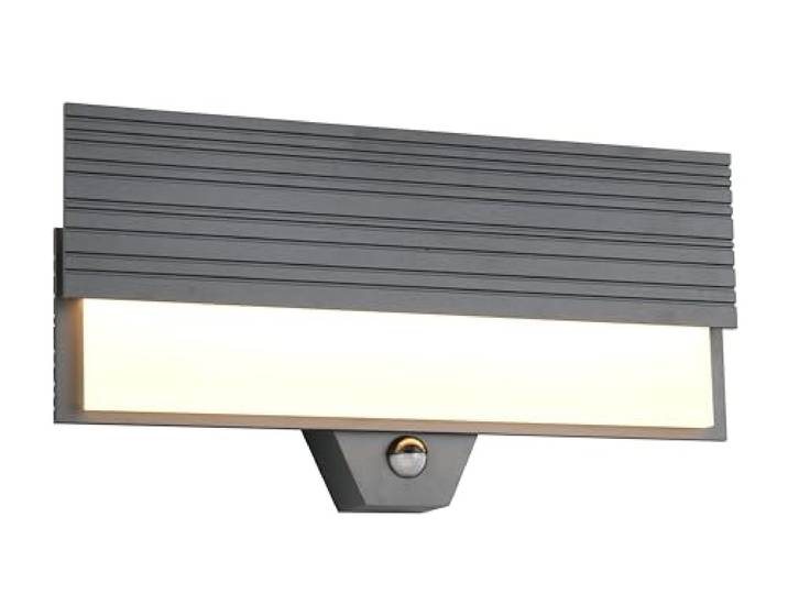 Trio Leuchten LED Außen Wandleuchte Mariza 247069142, Aluminium Druckguss, Glas weiß, inkl. 10 Watt LED, Bewegungssensor, Anthrazit