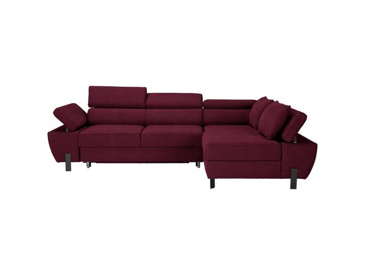 Ecksofa 277/189 cm Bordeaux Webstoff