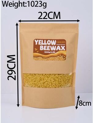 On Spot Shop Pure Natural Granular Beeswax, DIY Candle Making Supplies, Handmade Scented Wax, Raw Materials For Craft yellow Beeswax