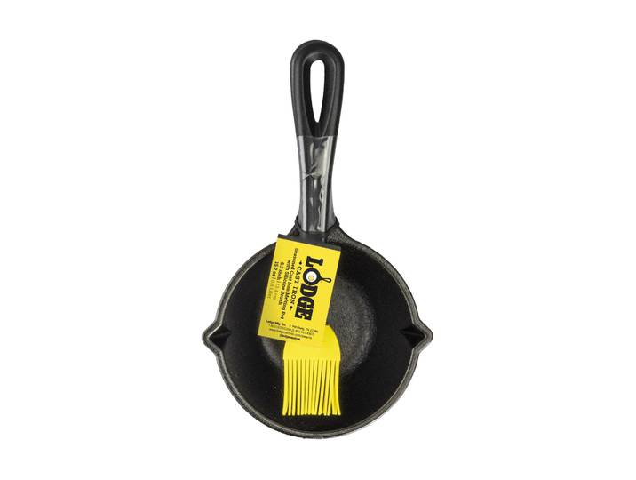 Lodge Casserole à sauce avec pinceau en silicone Fonte, 23 cm