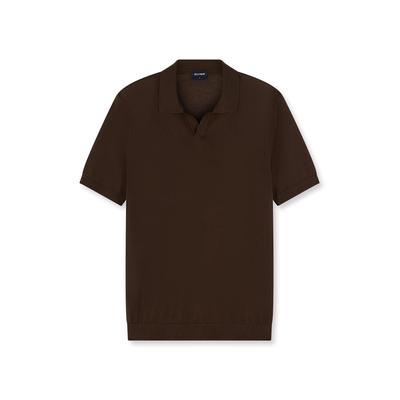 Poloshirt OLYMP "OLYMP Casual Strick, Polo", Herren, Gr. S, braun, 50% Baumwolle, 50% Lyocell, Shirts