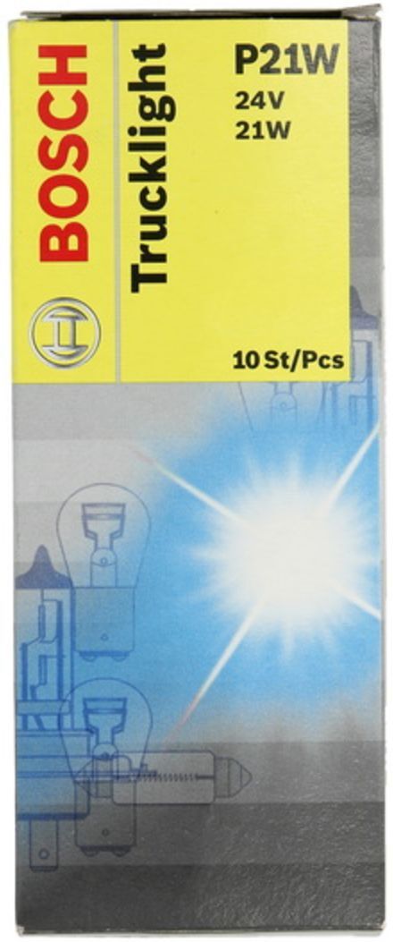 Glühlampe Sekundär BOSCH P21W Trucklight 24V, 21W, 10 Stück
