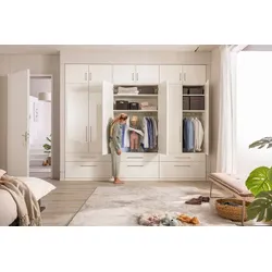 Boegner Kleiderschrank Basic 328 x 225 cm Dekor Weiß