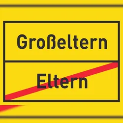 HB-Druck Großeltern Eltern Schild Ortsschild A3 Rückseite selbstklebend