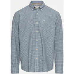 Langarmhemd mit Knopfleiste Blau XL