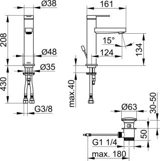 KEUCO 59501213001 EHM-WT-Mischer 130 IXMO 59501,