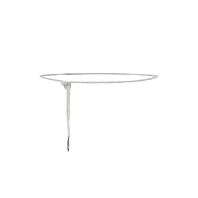 Kettengürtel TAMARIS "Elaine", Damen, nickel glänzend, Materialmix, unifarben, Gürtel, mit Knotenverschluss, zum Binden, 3 mm schmale Ausführung
