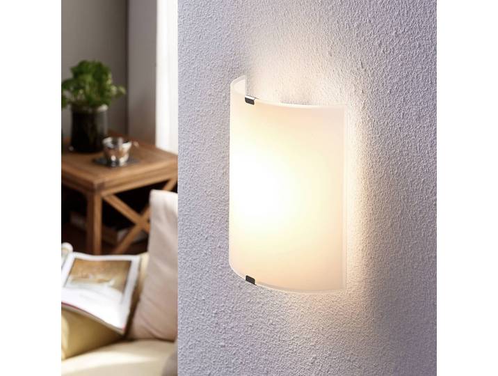 Wandlampe Helmi Lindby, weiß / opal, für Wohn- / Esszimmer, Glas, Modern, LED Wandleuchte, Wandlampe Innen