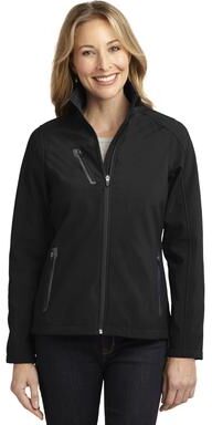 Port Authority L324 Women's Welded Soft Shell Jacket in Black size Small   Fleece