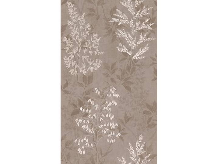 Rasch Tapete 285017 - Helle Papiertapete mit kleinen Pflanzen in Braun - 10,05m x 0,53m (LxB)