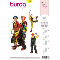 burda Schnitt 2477 "Clown" für SIE und IHN