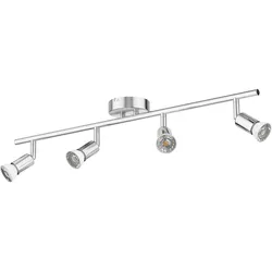 ledscom.de Deckenleuchte LUNARA, vierflammig inkl. je 468lm LED GU10 Lampen warm-weiß