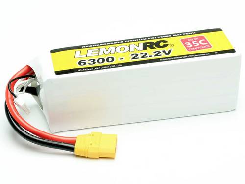 LemonRC Modellbau-Akkupack (LiPo) 22.2V 6300 mAh Zellen-Zahl: 6 35 C Softcase XT90