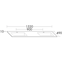 Burgbad Waschtisch Compact 10x1520x490 Eiche Antik, CWAC152A0323 CWAC152A0323