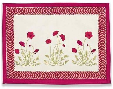 Couleur Nature Poppies Mats, 15x18-inch (set of 6)