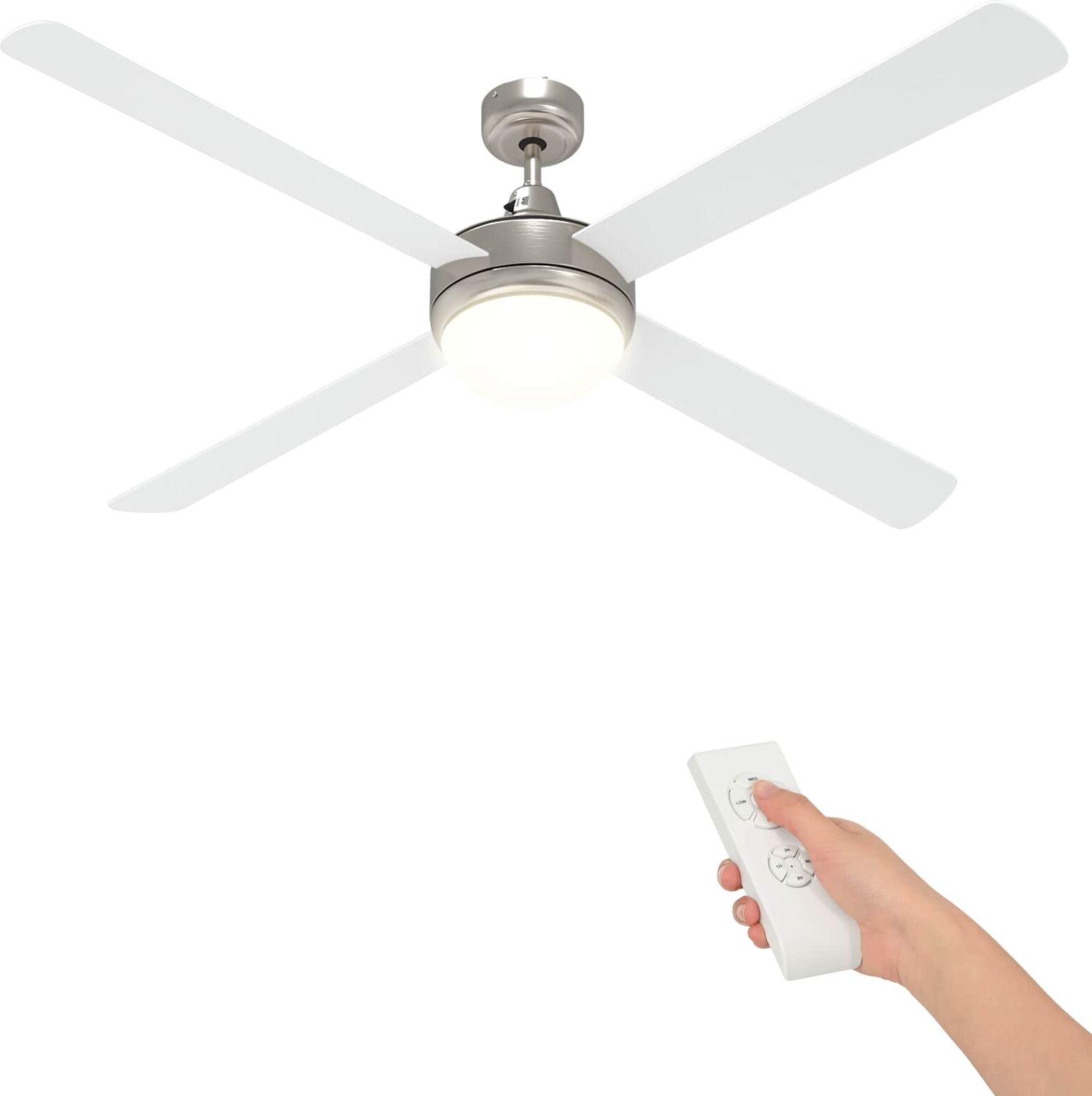 vidaXL Ventilateur de plafond avec lumière et télécommande Ø 130 cm