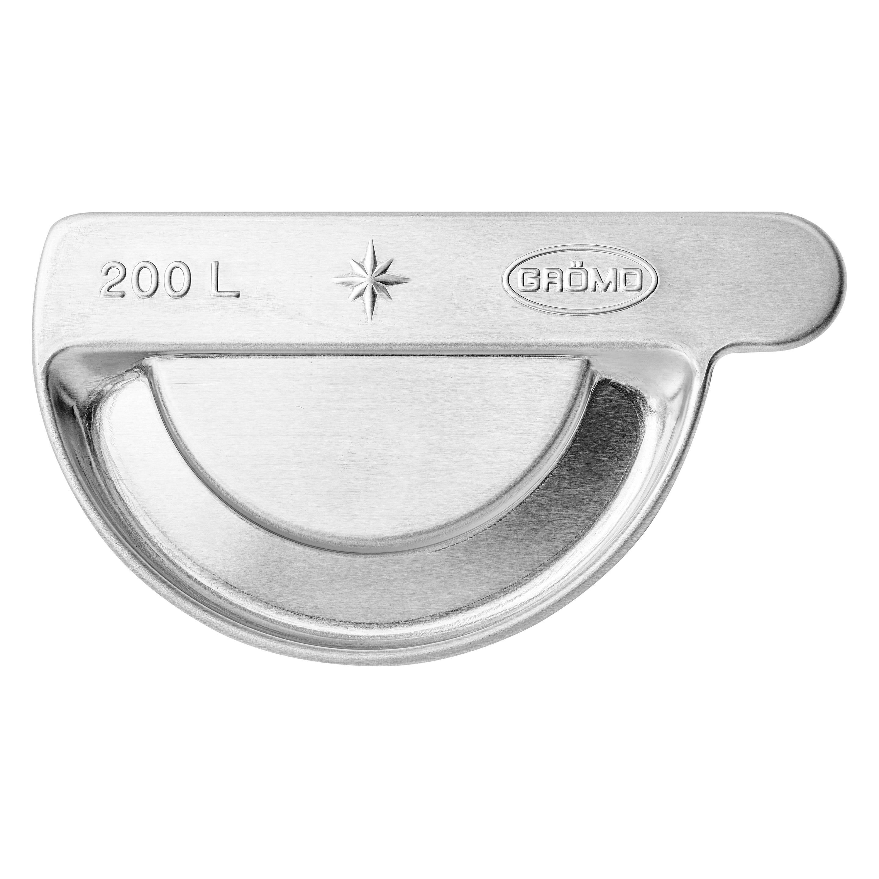 Grömo Zink-Steckrinnenboden halbrund, links, 280mm (62652)