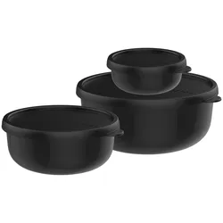 MEPAL Frischhaltedosen-Set Lumina, schwarz