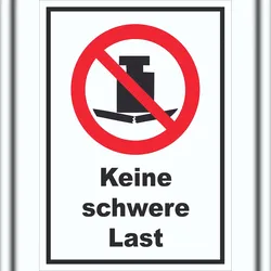 HB-Druck Keine schwere Last Schild A0 (841x1189mm)