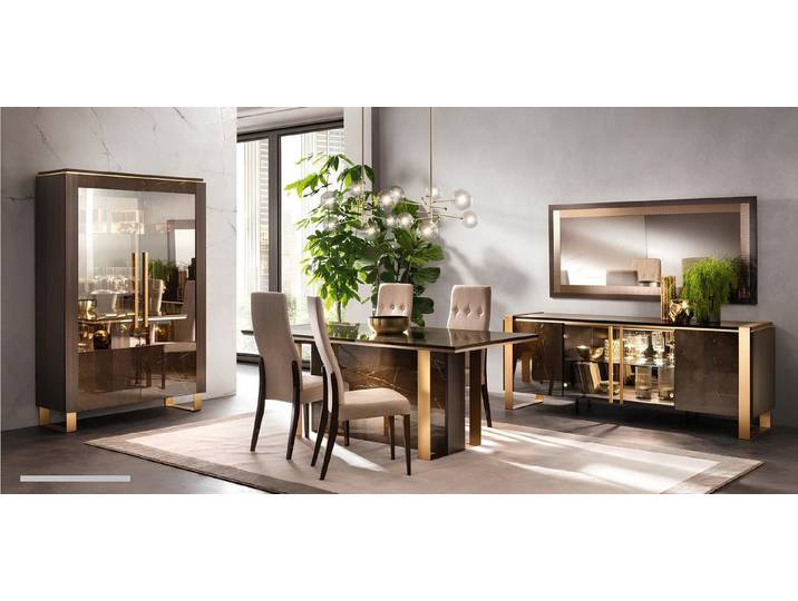 Xlmoebel Essgruppe Moderne Tisch- und Stuhl-Garnitur im italienischen Stil, (Essgruppe, 7-tlg., Tisch + 6 Stühle), Made in Europa