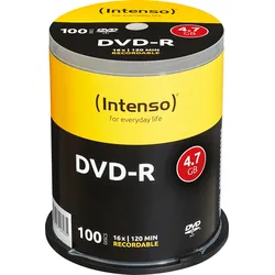 DVD-R4,7 INT100 - Intenso DVD-R 4,7GB, 100-er Cakebox