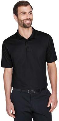Devon & Jones DG20T Men's Tall CrownLux Performance Plaited Polo Shirt in Black size Large/Tall   Cotton/Polyester Blend
