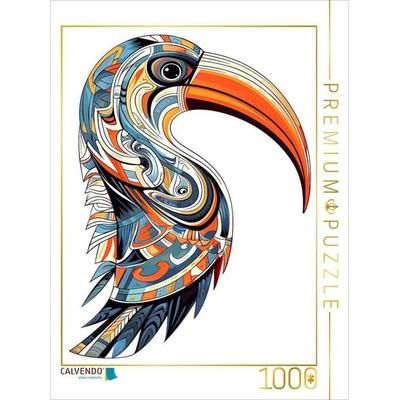 CALVENDO Puzzle Pelikan im Tattoo Design | 1000 Teile Lege-Größe 64x48cm Foto-Puzzle für glückliche Stunden