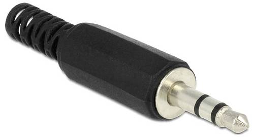 Delock 65534 Klinken-Steckverbinder 3.5mm Stecker Polzahl: 3 Schwarz 1St.