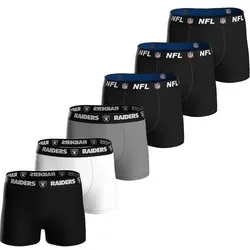 NFL Herren Boxershorts, 6er Pack - NFL Teams, Boxers, Football, Logo, Baumwollmischung, Größe 2XL in Bunt Bunt