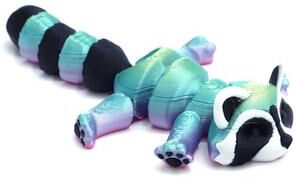 Inspire Curations 3D Printed Articulated Raccoon Toy Movable Fidget Desk Decor blue