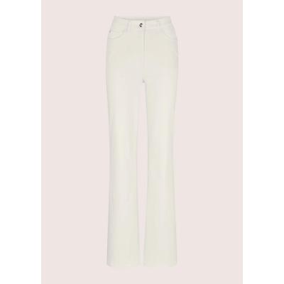 Regular-fit-Jeans MADELEINE "Hose Weite Jeans mit leichtem Bootcut", Damen, Gr. 17, wollweiß, Modern, weit, Jeans