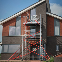 Altrex Fahrgerüst RS Tower 52 Aluminium mit Holz-Plattform 13,20m AH 1,35x1,85m