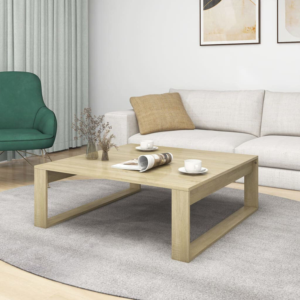 17 Stories Goddord Sled Coffee Table Sonoma Oak 35cm H X 100cm W X 100cm D