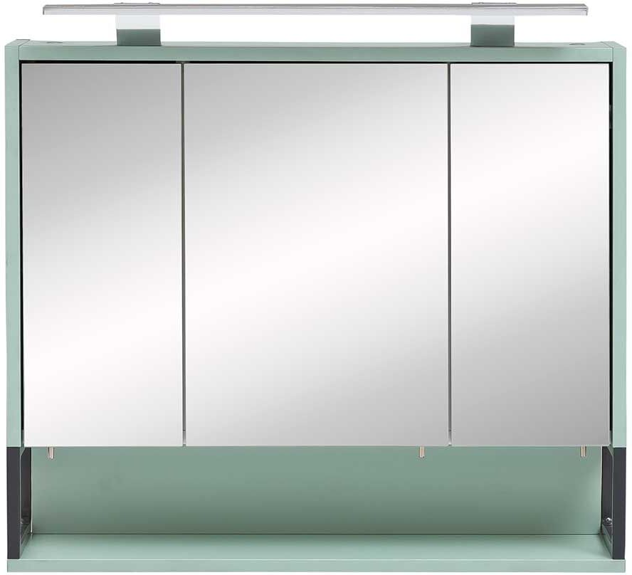 Pharao24.de Badezimmer Spiegelschrank in Mintgrün 70 cm breit