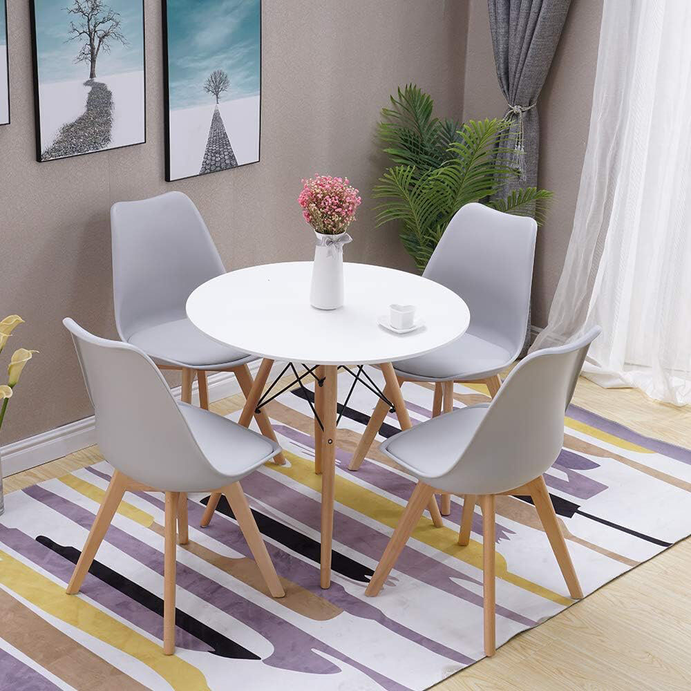 George Oliver 4 - Person Dining Set Grey 4