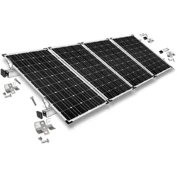 Befestigungskit mit Trapezklemmen für Blechdach 4 Solarpanel Rahmenhöhe 35mm