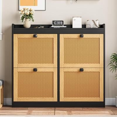 Garvee Shoe Storage Cabinet with 4 Flip Drawers