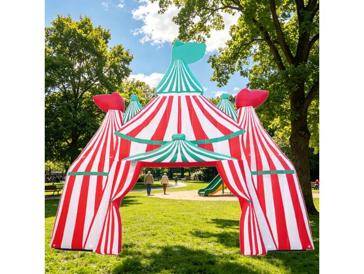 Arche Gonflable Tente de Cirque 4m/5m, Arche pour Décoration de Fête Enfant, Carnaval et Événements Extérieurs