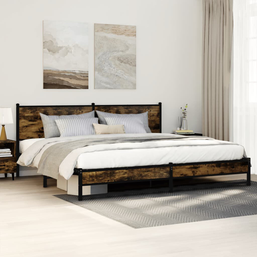 Borough Wharf Caiden Bed Sonoma Oak 193 x 203 cm