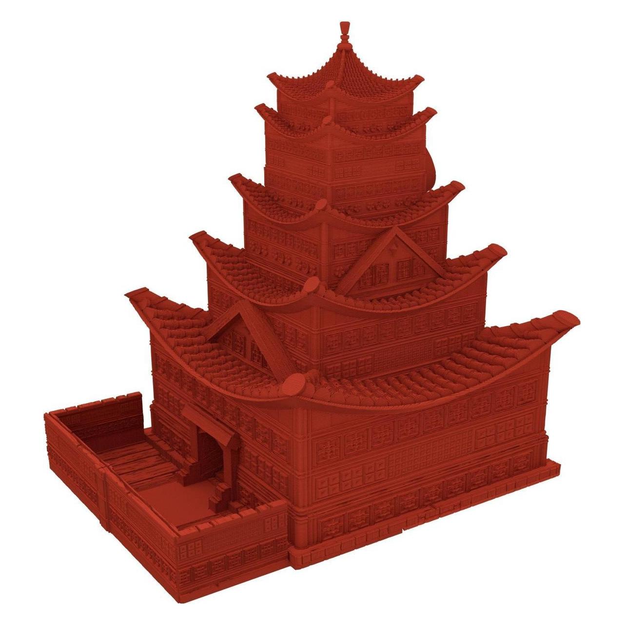 Feldherr Fates End Dice Tower Pagoda kirschrot 3D Spielfeld Deko (Kunststoff) (377244)