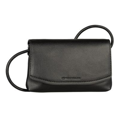 Umhängetasche TOM TAILOR "Rissa", Damen, Gr. B/H/T: 21cm x 13,5cm x 3cm, schwarz, Lederimitat, clean, gepflegt, unifarben, Taschen Umhängetasche, Damen Schultertasche, Handtasche, auch als Clutch tragbar